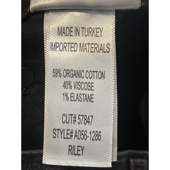 Agolde Riley High Rise Straight Crop Jeans Womens Size 28 Button Fly Black Denim - Picture 5 of 9